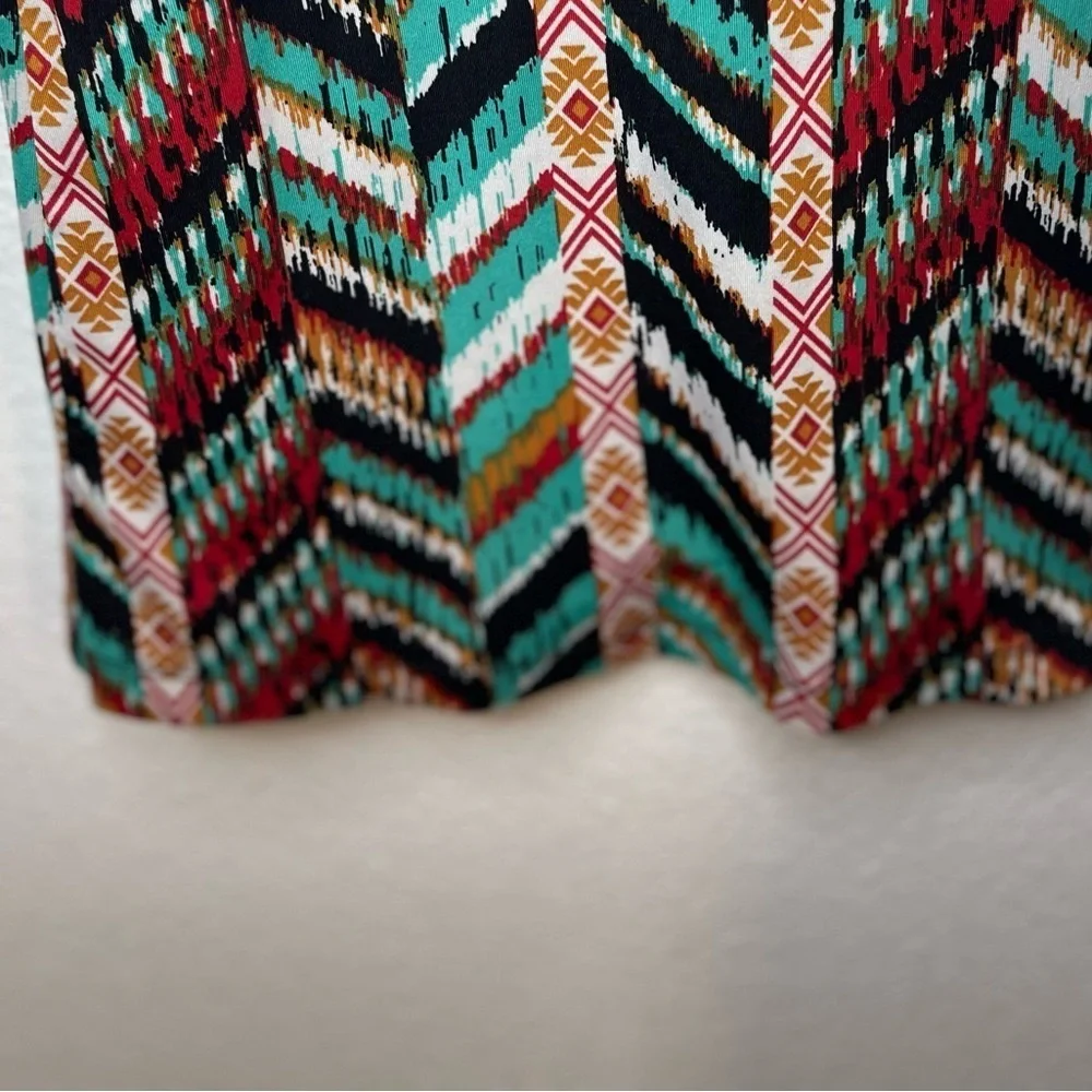 Wrangler Multicolor Chevron Bold Print Palazzo Flare Pants Retro Bohemian Medium